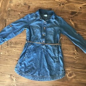 Carters denim dress with collar and belt